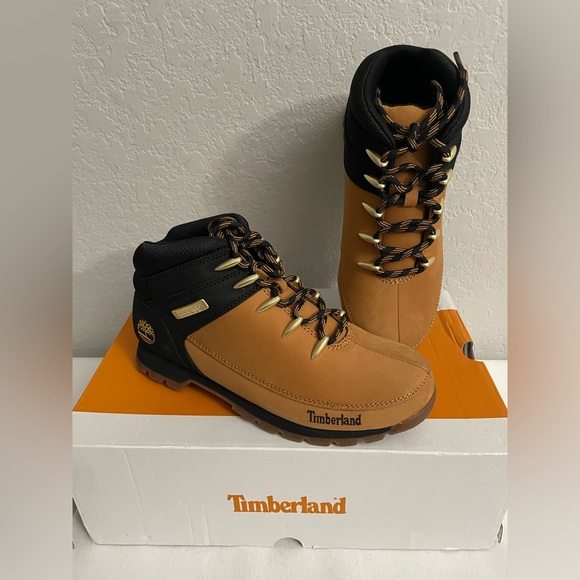 Timberland Euro Sprint Mid Lace Hiking Boot in Wheat Nubuck - Mens Size 7